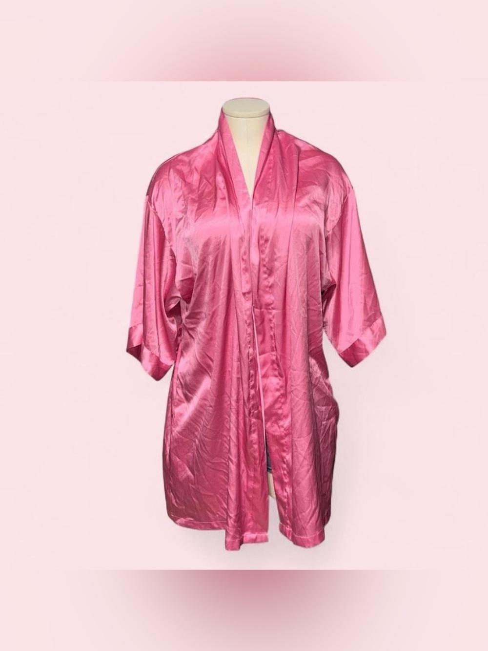 Victoria's Secret Hot Pink Satin Kimono Robe
